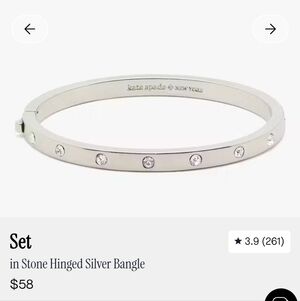 Kate Spade Silver Hinged Bangle